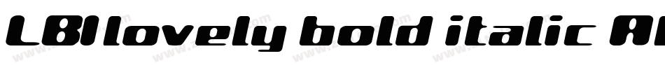 LBIlovely bold italic Alp字体转换